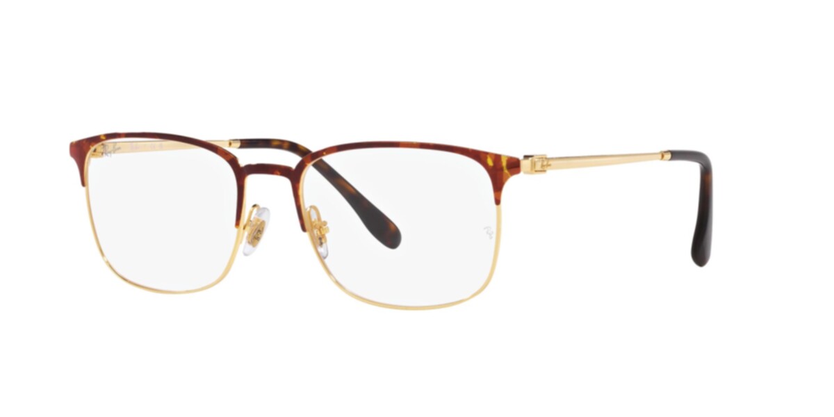 Ray-Ban Frames | Havana On Arista Frame ( 0RX6494 | Pillow | Havana Frame  | Clear Lens )