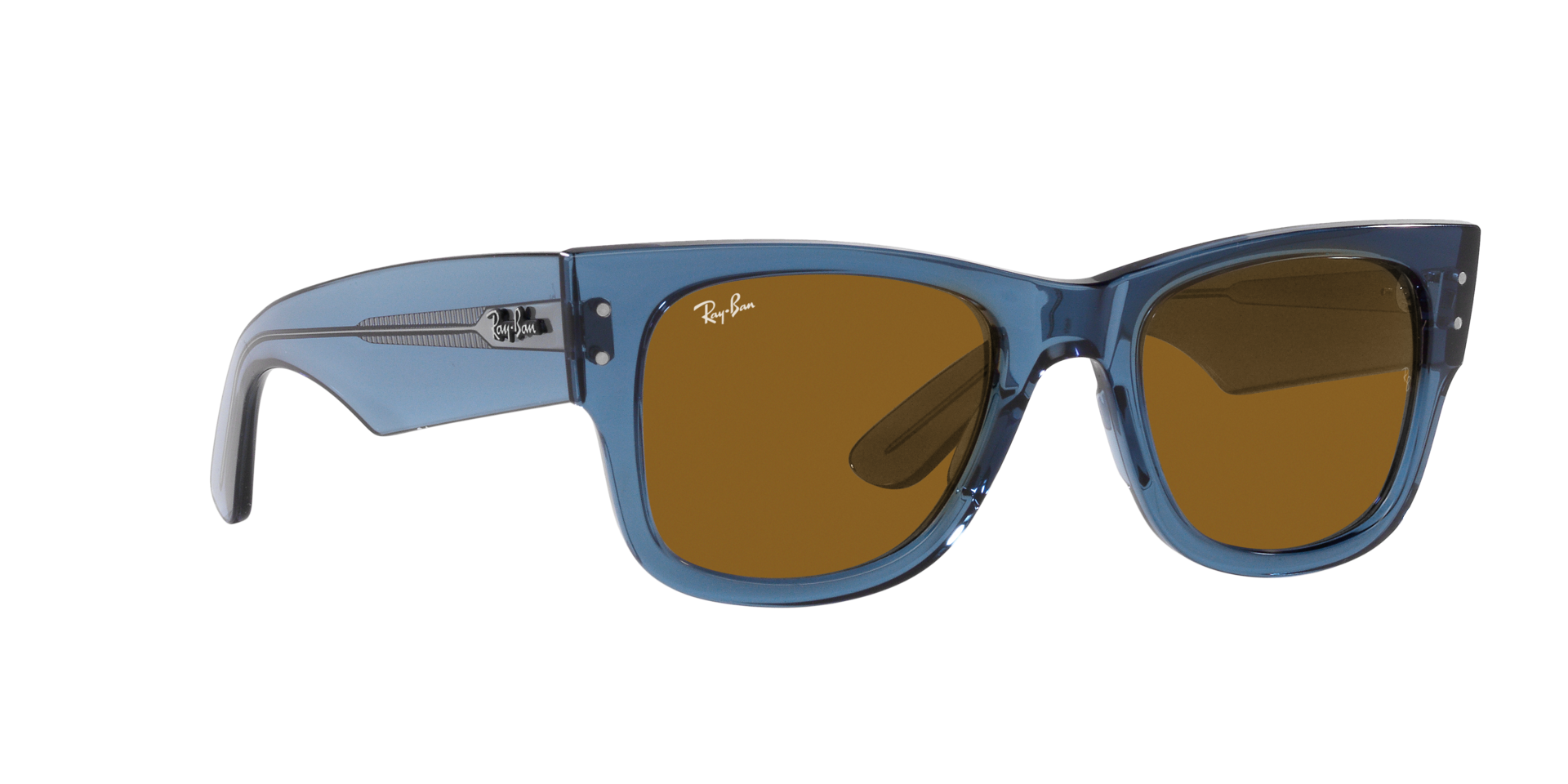 Ray-Ban Sunglasses | Transparent Blu Sunglasses ( 0RB0840S | Square | Blue Frame  | Brown Lens )
