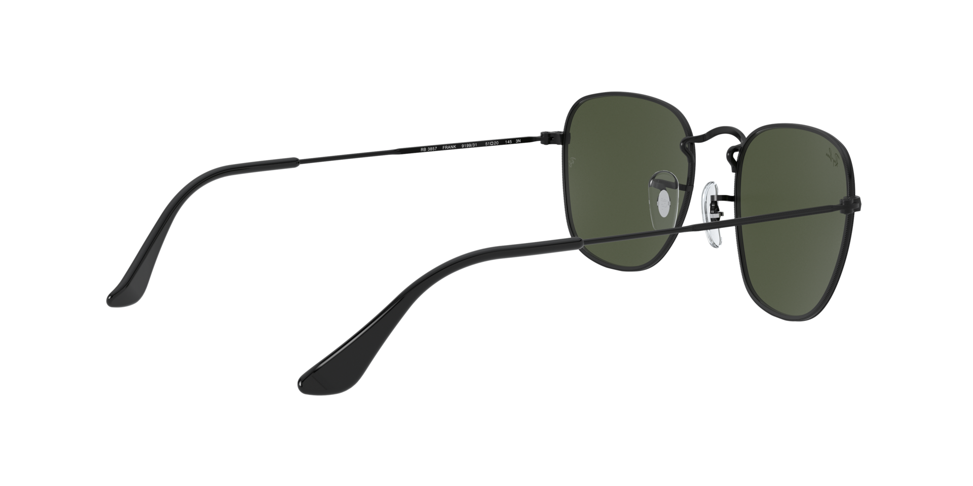 Ray-Ban Sunglasses | Black Sunglasses ( 0RB3857 | Square | Black Frame  | Green Lens )