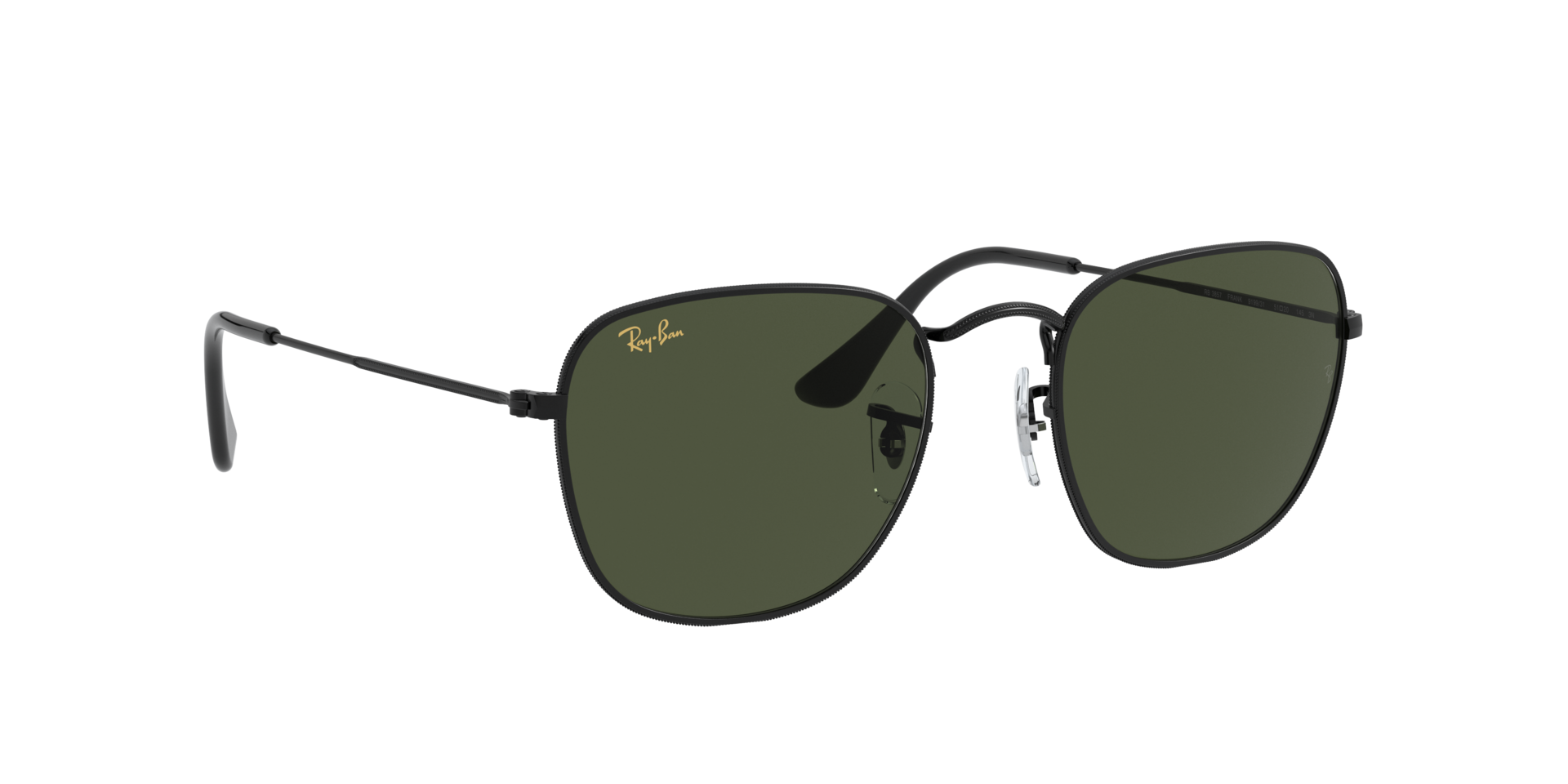Ray-Ban Sunglasses | Black Sunglasses ( 0RB3857 | Square | Black Frame  | Green Lens )