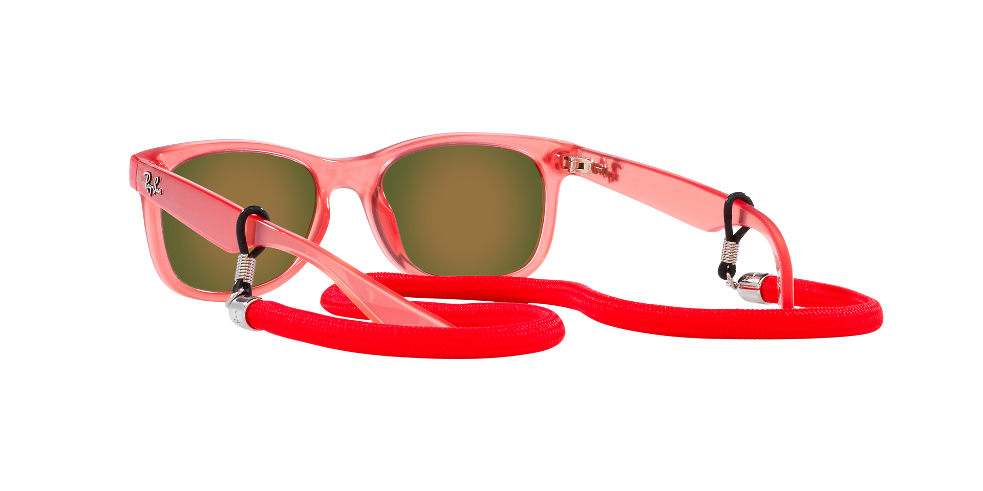 Ray-Ban Junior Sunglasses | Opal Red Sunglasses ( 0RJ9052S | Square | Red Frame  | Silver Lens )