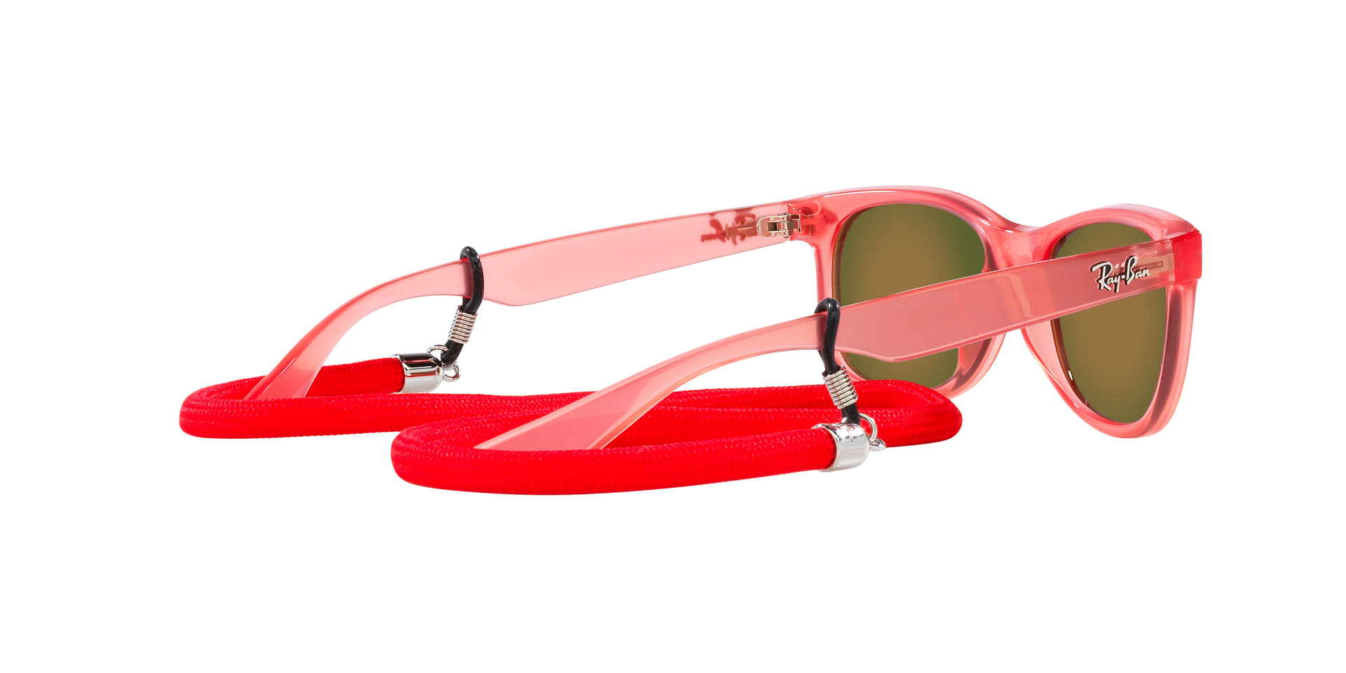 Ray-Ban Junior Sunglasses | Opal Red Sunglasses ( 0RJ9052S | Square | Red Frame  | Silver Lens )