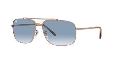 Ray-Ban Sunglasses | Rose Gold Sunglasses ( 0RB3796 | Pillow | Gold Frame  | Blue Lens )