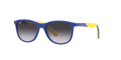 Ray-Ban Junior Sunglasses | Light Blu On Rubber Yellow Sunglasses ( 0RJ9077S | Square | Light Blue Frame  | Blue Lens )