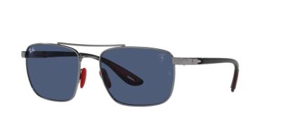 Ray-Ban Sunglasses | Gunmetal Sunglasses ( 0RB3715M | Square | Gunmetal Frame  | Blue Lens )
