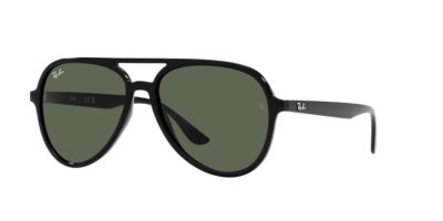 Ray-Ban Sunglasses | Black Sunglasses ( 0RB4376 | Pilot | Black Frame  | Green Lens )