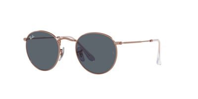 Ray-Ban Sunglasses | Rose Gold Sunglasses ( 0RB3447 | Round | Gold Frame  | Blue Lens )