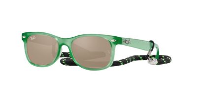 Ray-Ban Junior Sunglasses | Opal Green Sunglasses ( 0RJ9052S | Square | Green Frame  | Gold Lens )