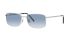 Ray-Ban Sunglasses | Silver Sunglasses ( 0RB3717 | Rectangle | Silver Frame  | Blue Lens )
