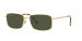 Ray-Ban Sunglasses | Legend Gold Sunglasses ( 0RB3717 | Rectangle | Gold Frame  | Green Lens )