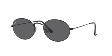 Buy Oval Black Frame Sunglasses in Classic Grey Lenses