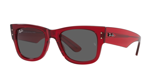 ● RAY-BAN ● サングラス Transparent Red / Dark Grey / 51mm レイバン公式ストア】 Ray-Ban® BERNARD サングラス