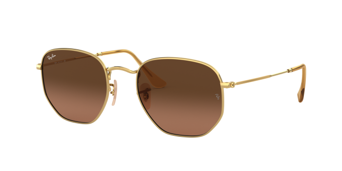 Buy HEXAGONAL FLAT LENSES – Gold Gradient Sunglasses