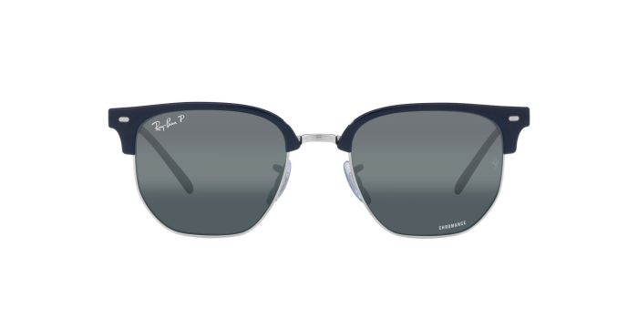 Buy Ray-Ban New Clubmaster Silver Frame Polarized Lenses