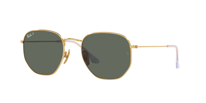 Buy Ray-Ban Hexagonal Titanium with Polarized in Gold Frame