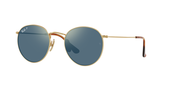 Buy Ray-Ban Round Titanium Gold Frame Polarized Lenses