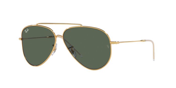Buy Aviator Reverse Gold Frame Sunglasses in Green Lenses