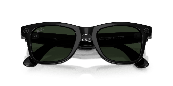 Buy Meta Wayfarer Shiny Black - Gen 2 With Square Frame