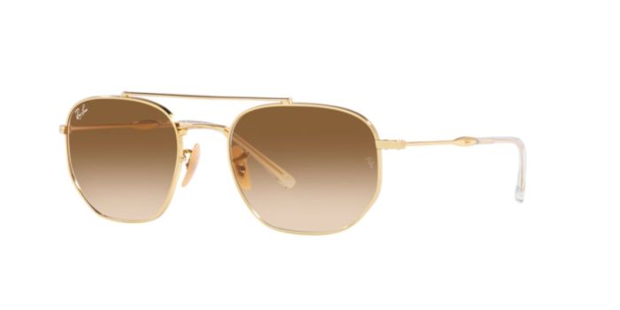 Ray-Ban Sunglasses Arista Sunglasses 0RB3707 Irregular Gold Frame  Brown Lens