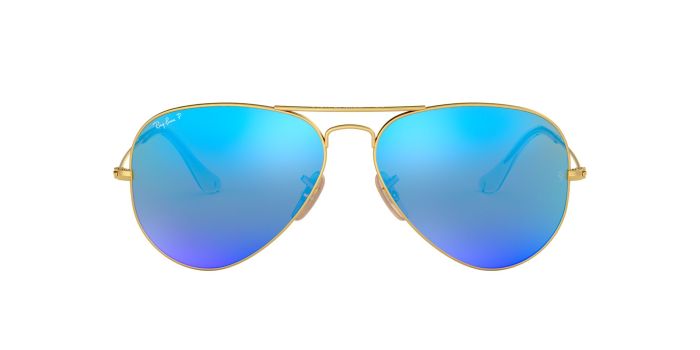 Buy Aviator Mirror Sunglasses in Matte Gold Frame