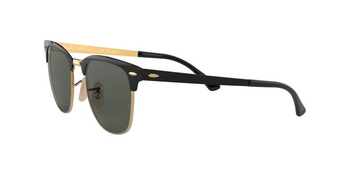 Buy Clubmaster Metal Black Frame G-15 Green Lens