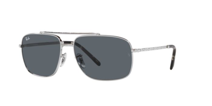 Buy Ray-Ban Silver Sunglasses Silver Frame Blue Lens Online