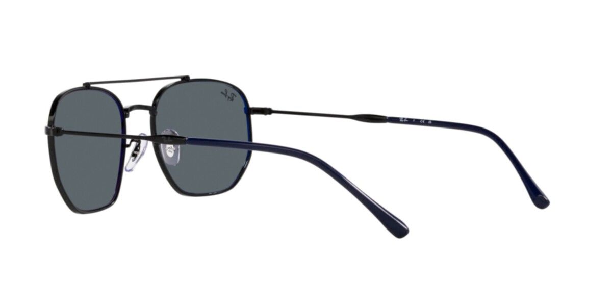 Ray-Ban Sunglasses | Black Sunglasses ( 0RB3707 | Irregular | Black Frame  | Blue Lens )