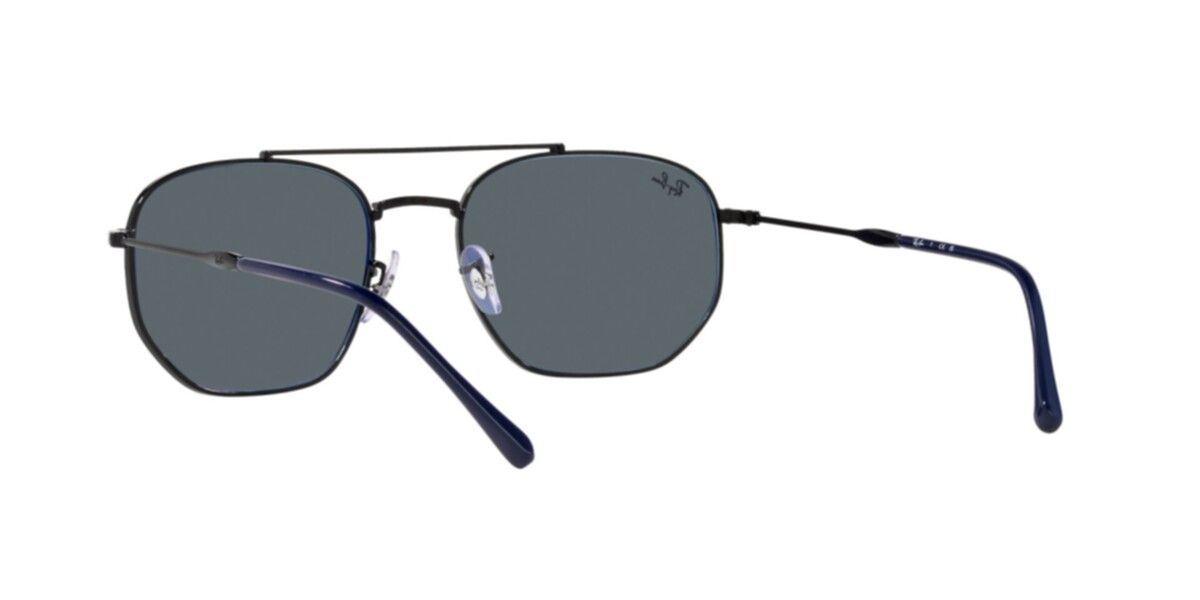 Ray-Ban Sunglasses | Black Sunglasses ( 0RB3707 | Irregular | Black Frame  | Blue Lens )