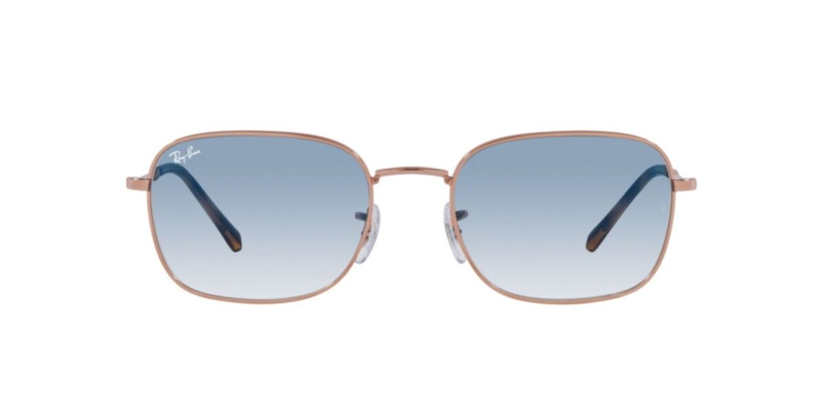 Ray-Ban Sunglasses | Rose Gold Sunglasses ( 0RB3706 | Pillow | Gold Frame  | Blue Lens )