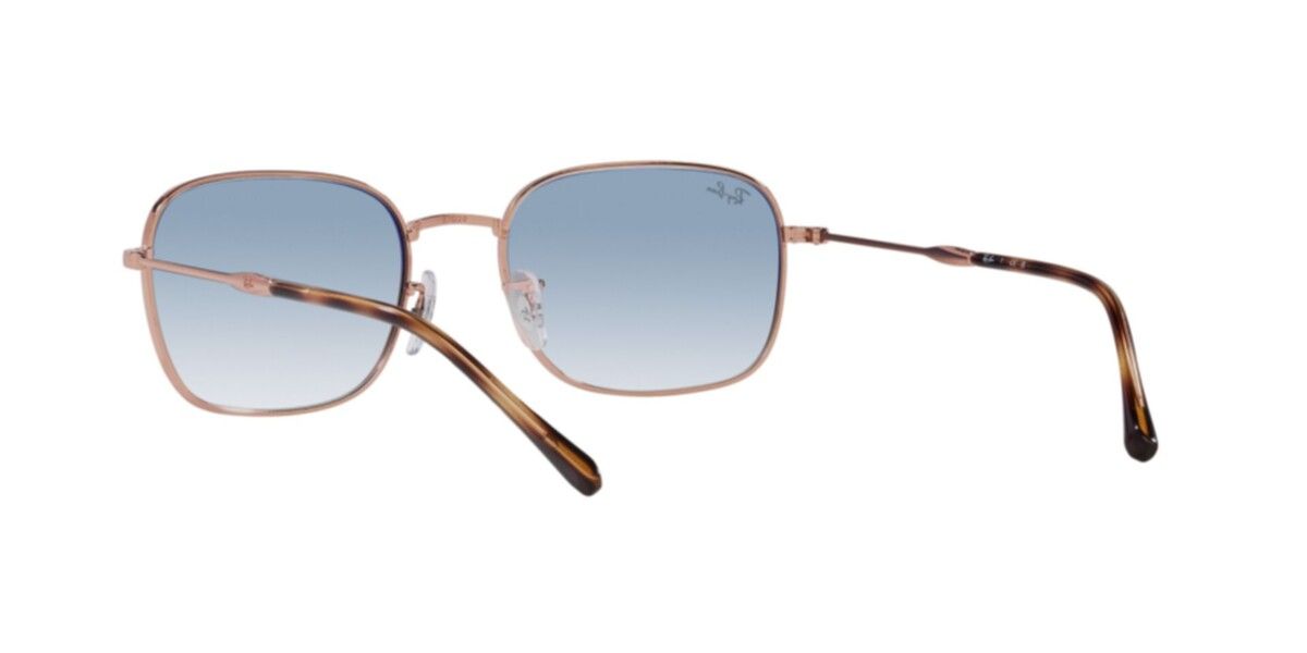 Ray-Ban Sunglasses | Rose Gold Sunglasses ( 0RB3706 | Pillow | Gold Frame  | Blue Lens )