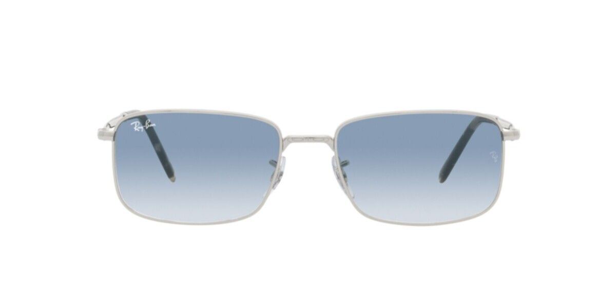 Ray-Ban Sunglasses | Silver Sunglasses ( 0RB3717 | Rectangle | Silver Frame  | Blue Lens )