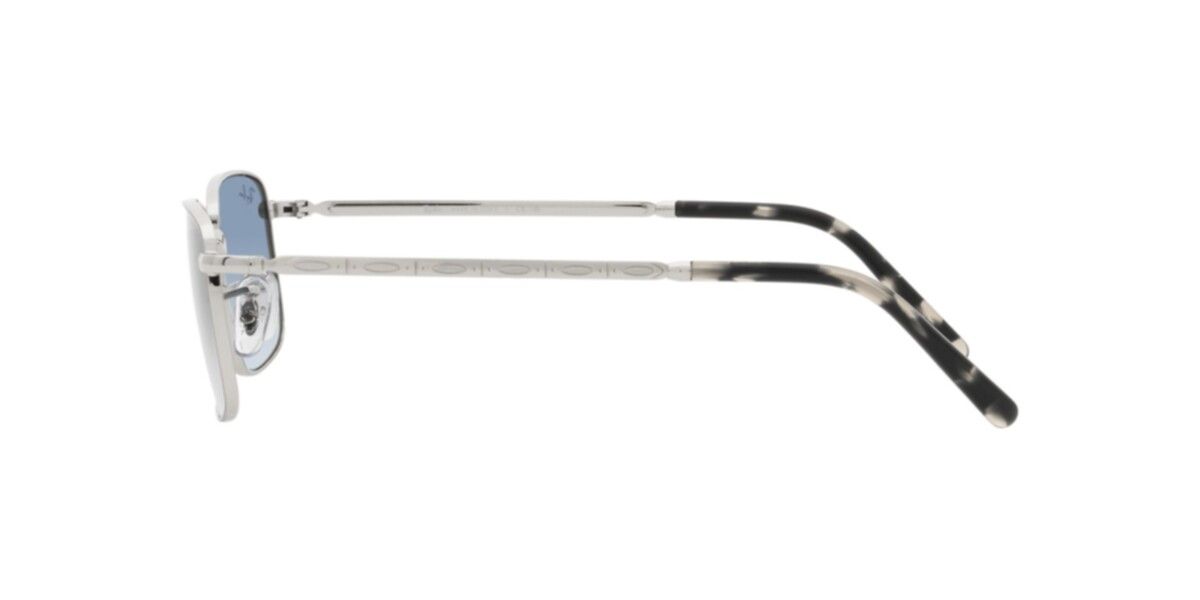 Ray-Ban Sunglasses | Silver Sunglasses ( 0RB3717 | Rectangle | Silver Frame  | Blue Lens )