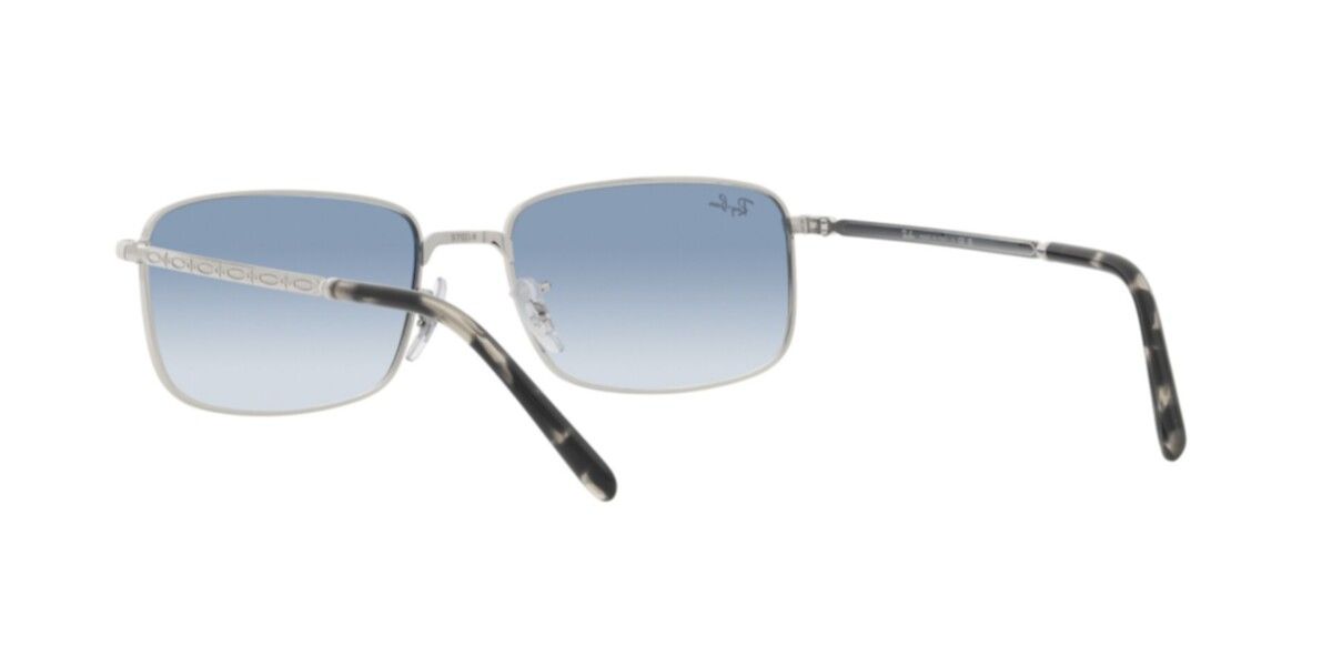 Ray-Ban Sunglasses | Silver Sunglasses ( 0RB3717 | Rectangle | Silver Frame  | Blue Lens )