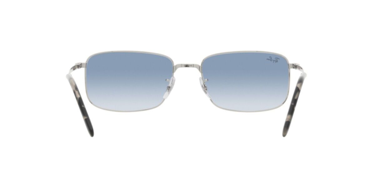 Ray-Ban Sunglasses | Silver Sunglasses ( 0RB3717 | Rectangle | Silver Frame  | Blue Lens )