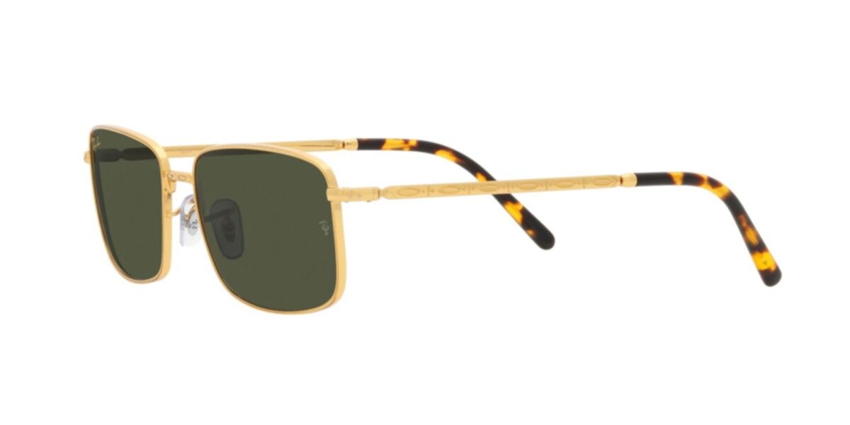 Ray-Ban Sunglasses | Legend Gold Sunglasses ( 0RB3717 | Rectangle | Gold Frame  | Green Lens )