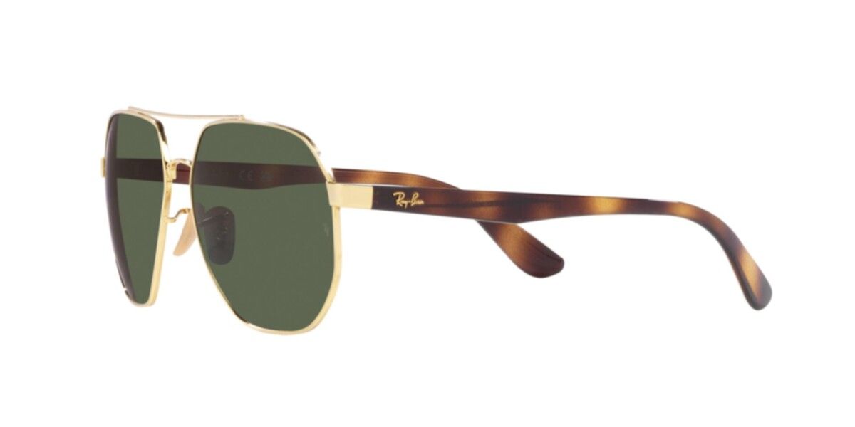 Ray-Ban Sunglasses | Arista Sunglasses ( 0RB3714I | Irregular | Gold Frame  | Green Lens )