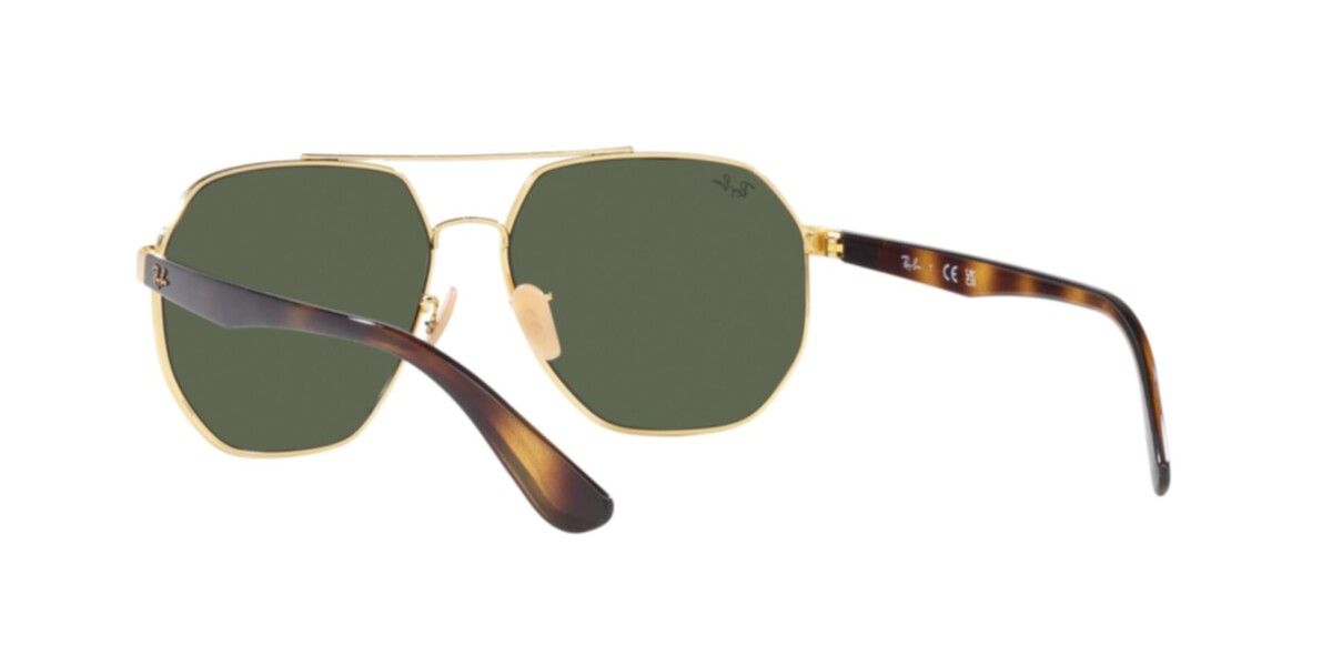 Ray-Ban Sunglasses | Arista Sunglasses ( 0RB3714I | Irregular | Gold Frame  | Green Lens )