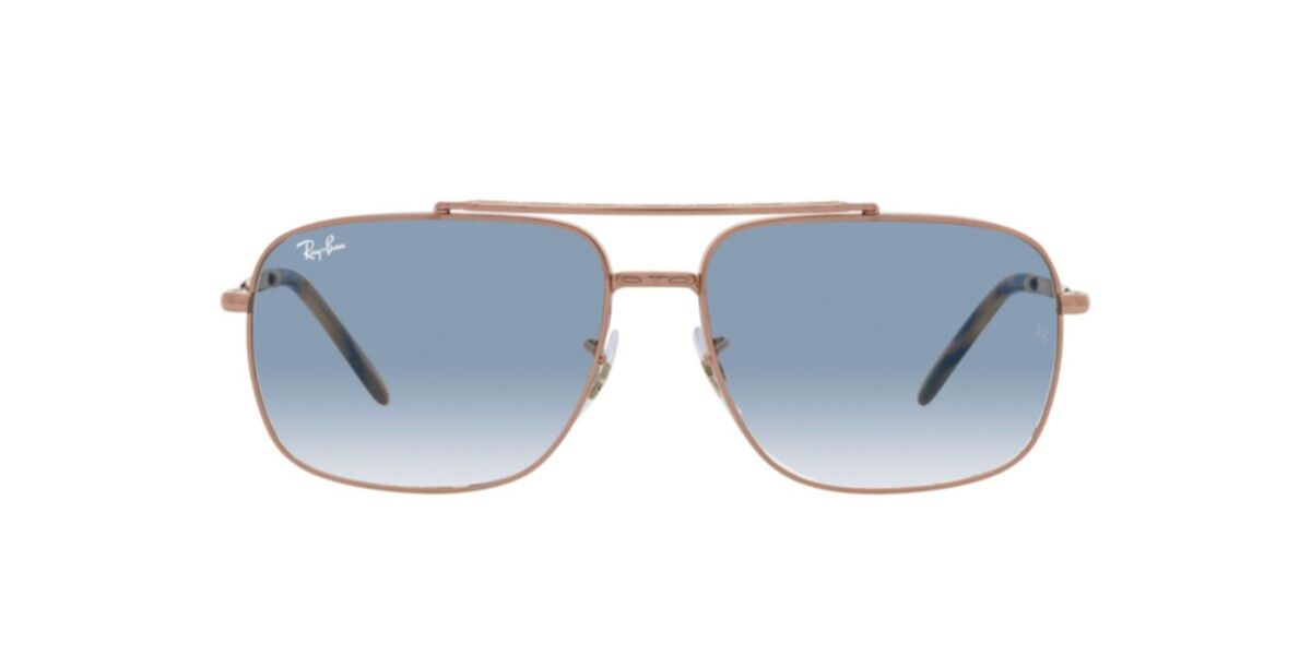 Ray-Ban Sunglasses | Rose Gold Sunglasses ( 0RB3796 | Pillow | Gold Frame  | Blue Lens )
