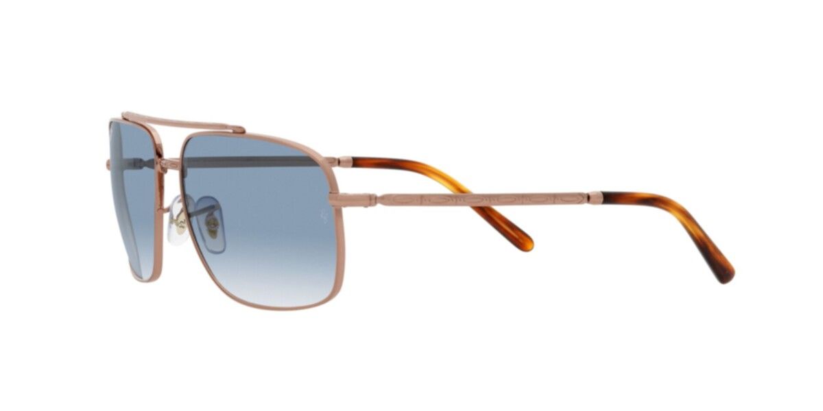 Ray-Ban Sunglasses | Rose Gold Sunglasses ( 0RB3796 | Pillow | Gold Frame  | Blue Lens )
