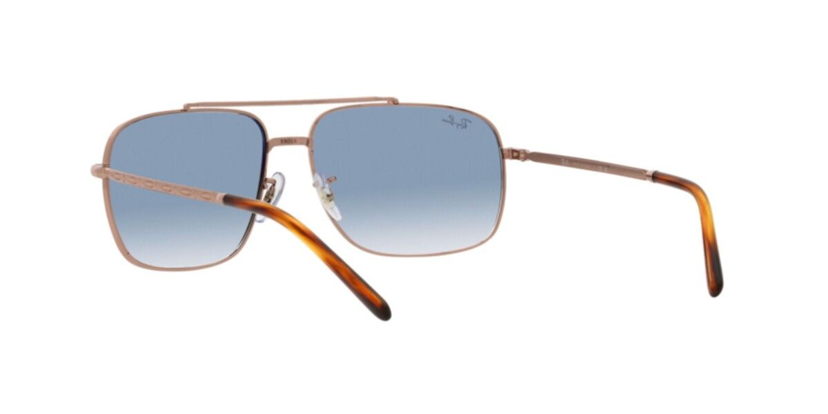 Ray-Ban Sunglasses | Rose Gold Sunglasses ( 0RB3796 | Pillow | Gold Frame  | Blue Lens )