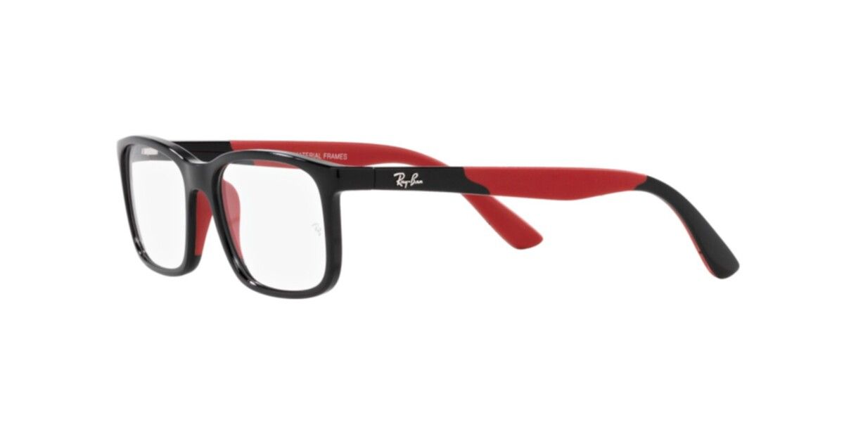 Ray-Ban Junior Frames | Black On Rubber Red Frame ( 0RY1621 | Rectangle | Black Frame  | Clear Lens )