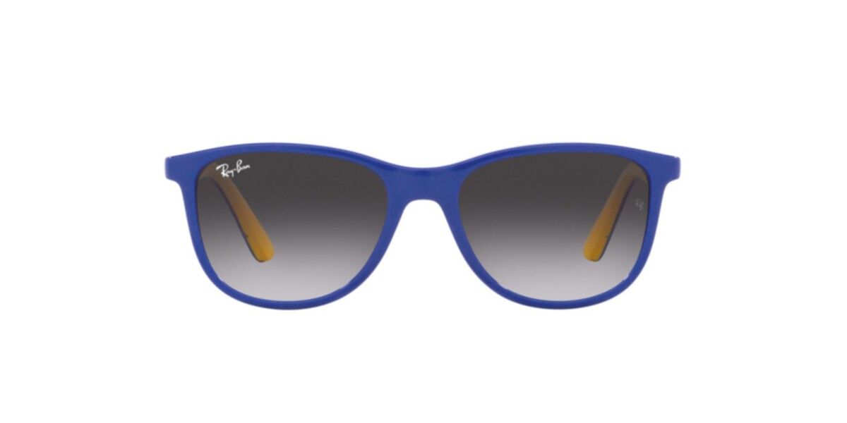 Ray-Ban Junior Sunglasses | Light Blu On Rubber Yellow Sunglasses ( 0RJ9077S | Square | Light Blue Frame  | Blue Lens )