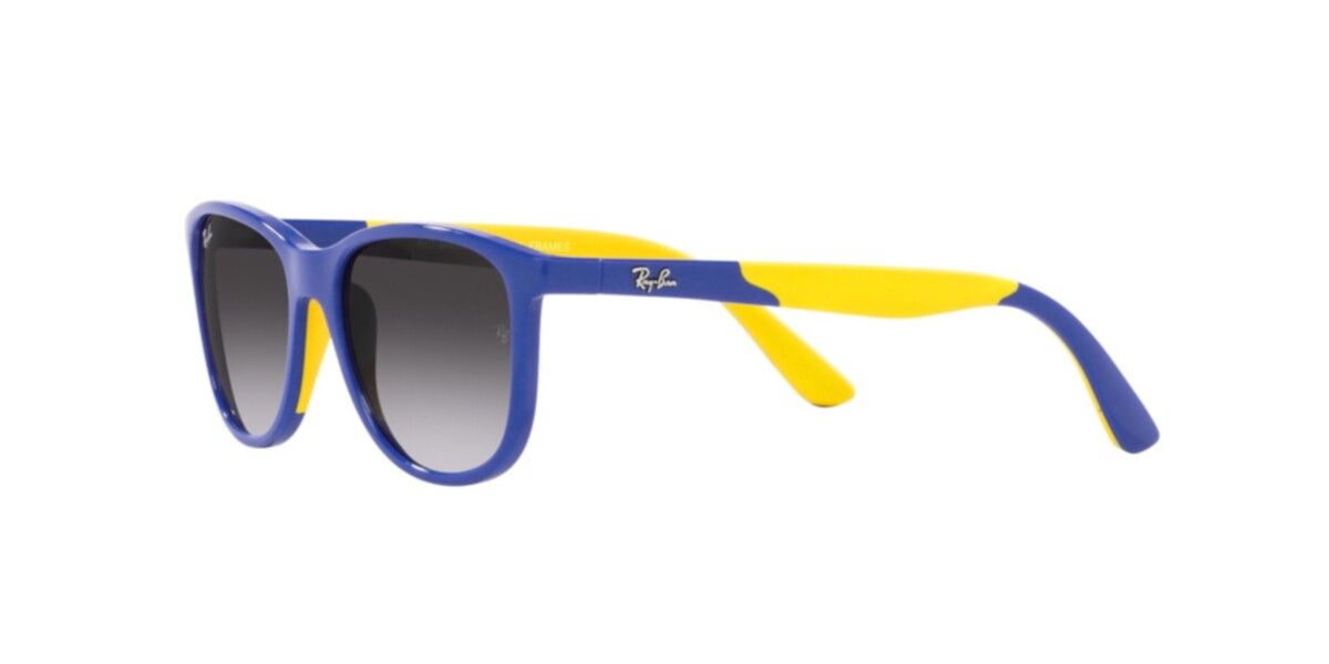 Ray-Ban Junior Sunglasses | Light Blu On Rubber Yellow Sunglasses ( 0RJ9077S | Square | Light Blue Frame  | Blue Lens )