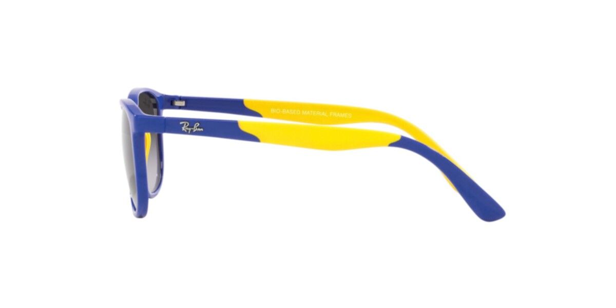 Ray-Ban Junior Sunglasses | Light Blu On Rubber Yellow Sunglasses ( 0RJ9077S | Square | Light Blue Frame  | Blue Lens )