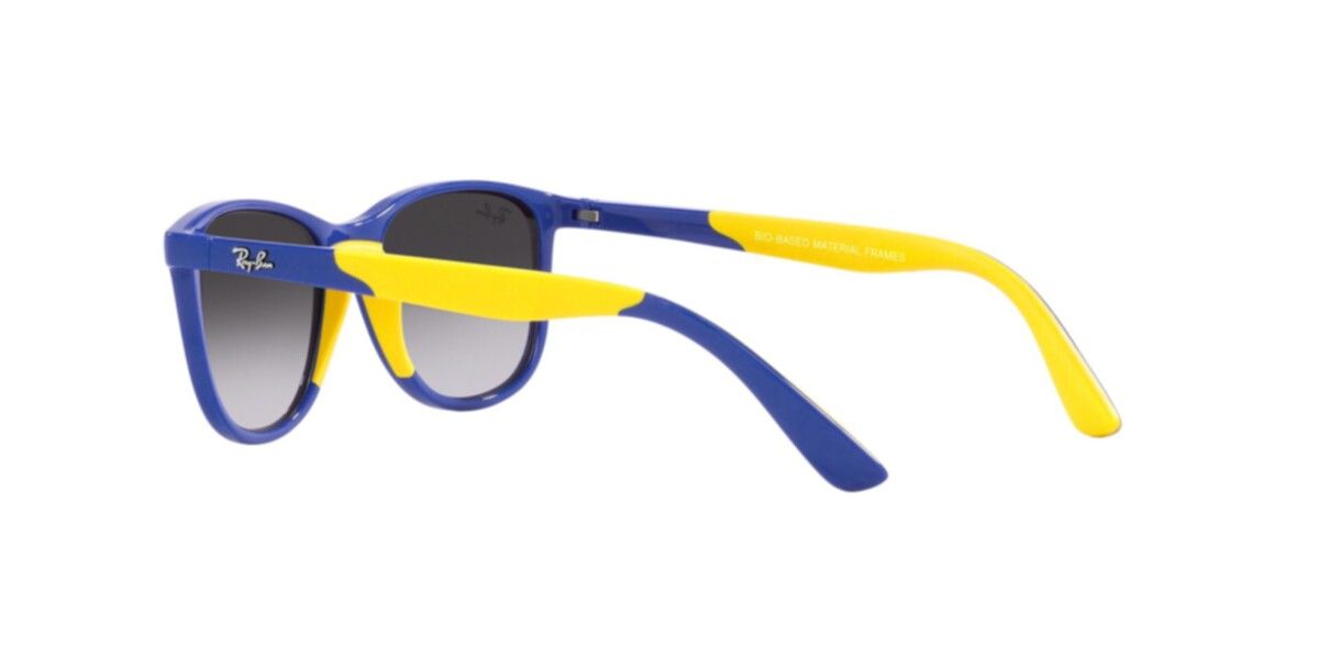 Ray-Ban Junior Sunglasses | Light Blu On Rubber Yellow Sunglasses ( 0RJ9077S | Square | Light Blue Frame  | Blue Lens )