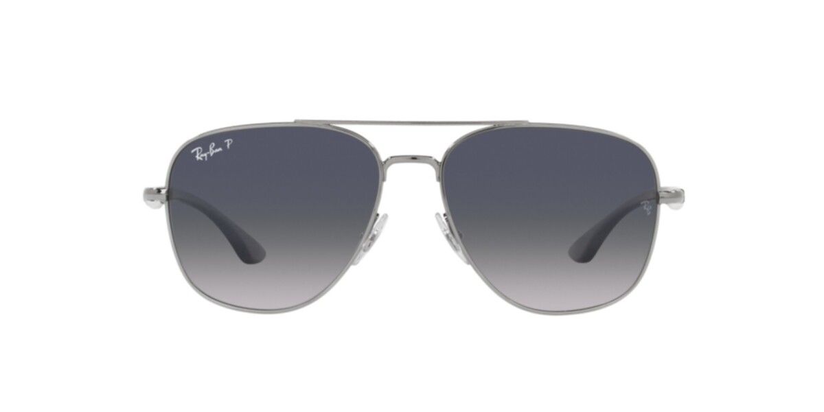 Ray-Ban Sunglasses | Gunmetal Sunglasses ( 0RB3683 | Square | Black Frame  | Blue Lens )