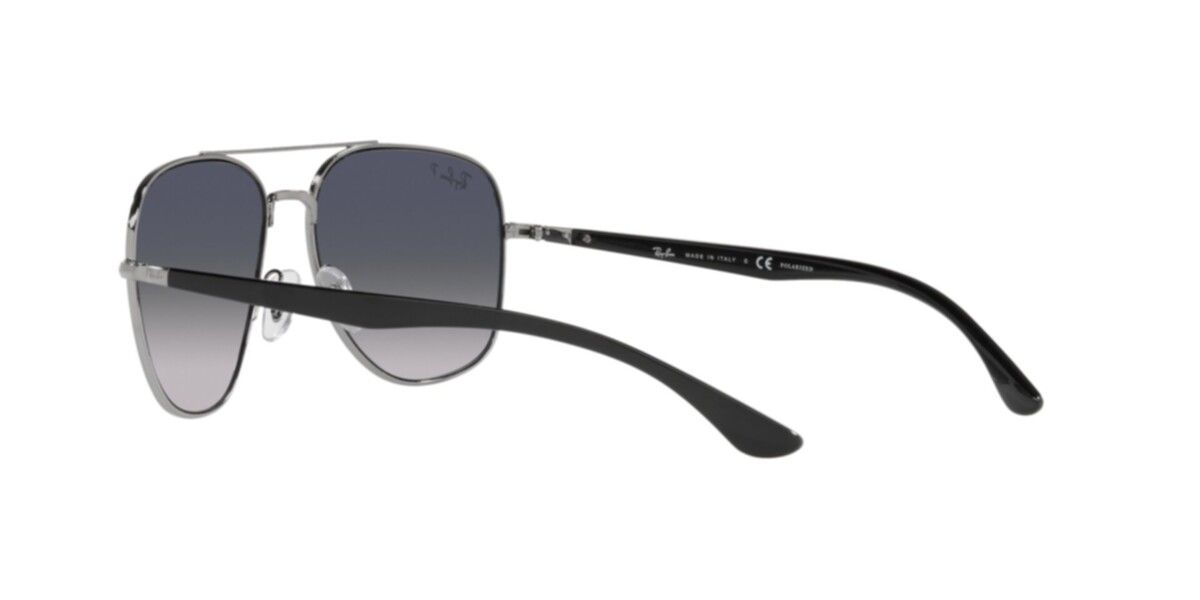 Ray-Ban Sunglasses | Gunmetal Sunglasses ( 0RB3683 | Square | Black Frame  | Blue Lens )