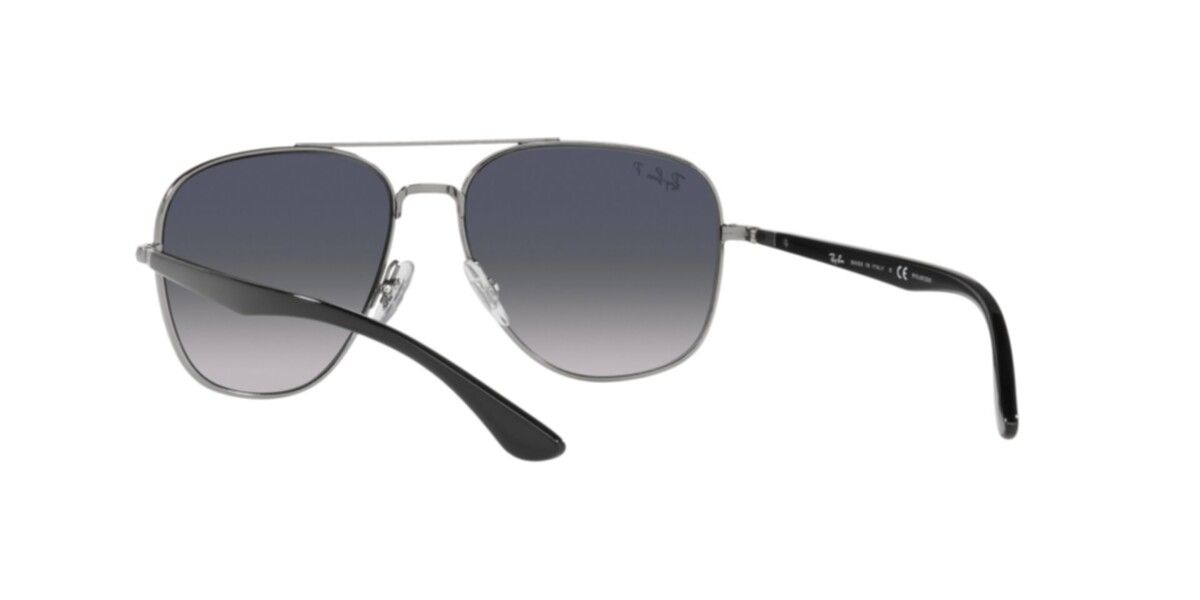 Ray-Ban Sunglasses | Gunmetal Sunglasses ( 0RB3683 | Square | Black Frame  | Blue Lens )
