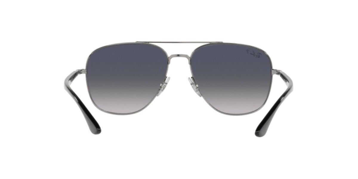 Ray-Ban Sunglasses | Gunmetal Sunglasses ( 0RB3683 | Square | Black Frame  | Blue Lens )