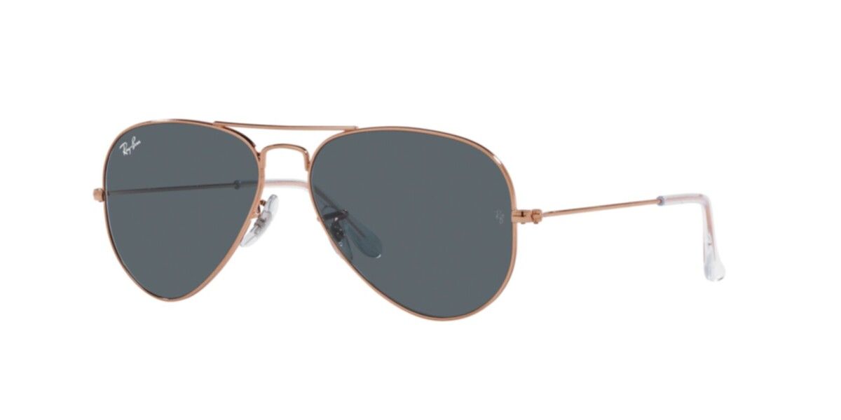 Ray-Ban Sunglasses | Rose Gold Sunglasses ( 0RB3025 | Pilot | Gold Frame  | Blue Lens )